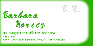 barbara moricz business card